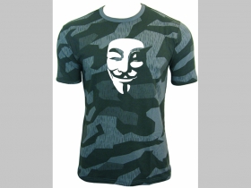 Anonymous nočný " ruský " maskáč-Nightcamo SPLINTER, pánske tričko 100%bavlna